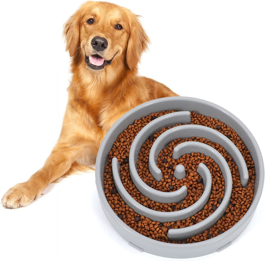 Non-Slip Maze Puzzle Slow Feeder Dog Bowl for Large and Medium Dogs 