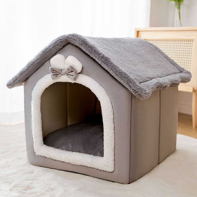  Four Seasons Universal Plush Doghouse/Dog Bed for (Indoors)