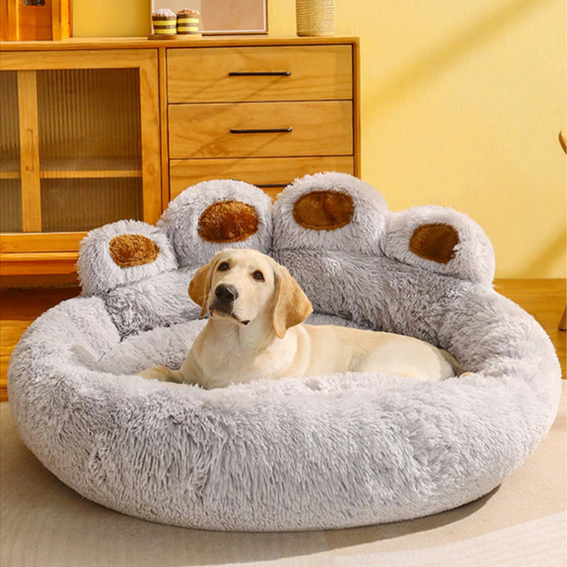  Paw Shape Washable Plush Dog Sofa Bed