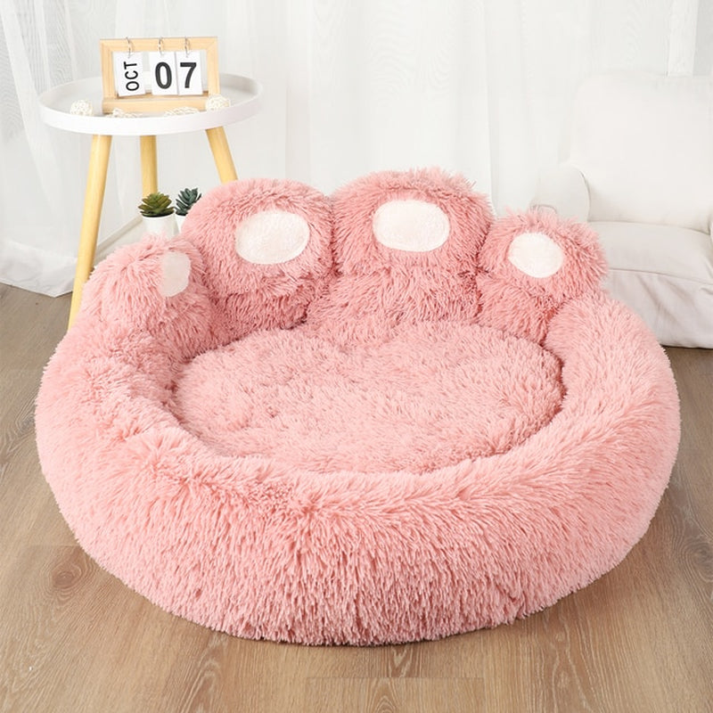  Paw Shape Washable Plush Dog Sofa Bed