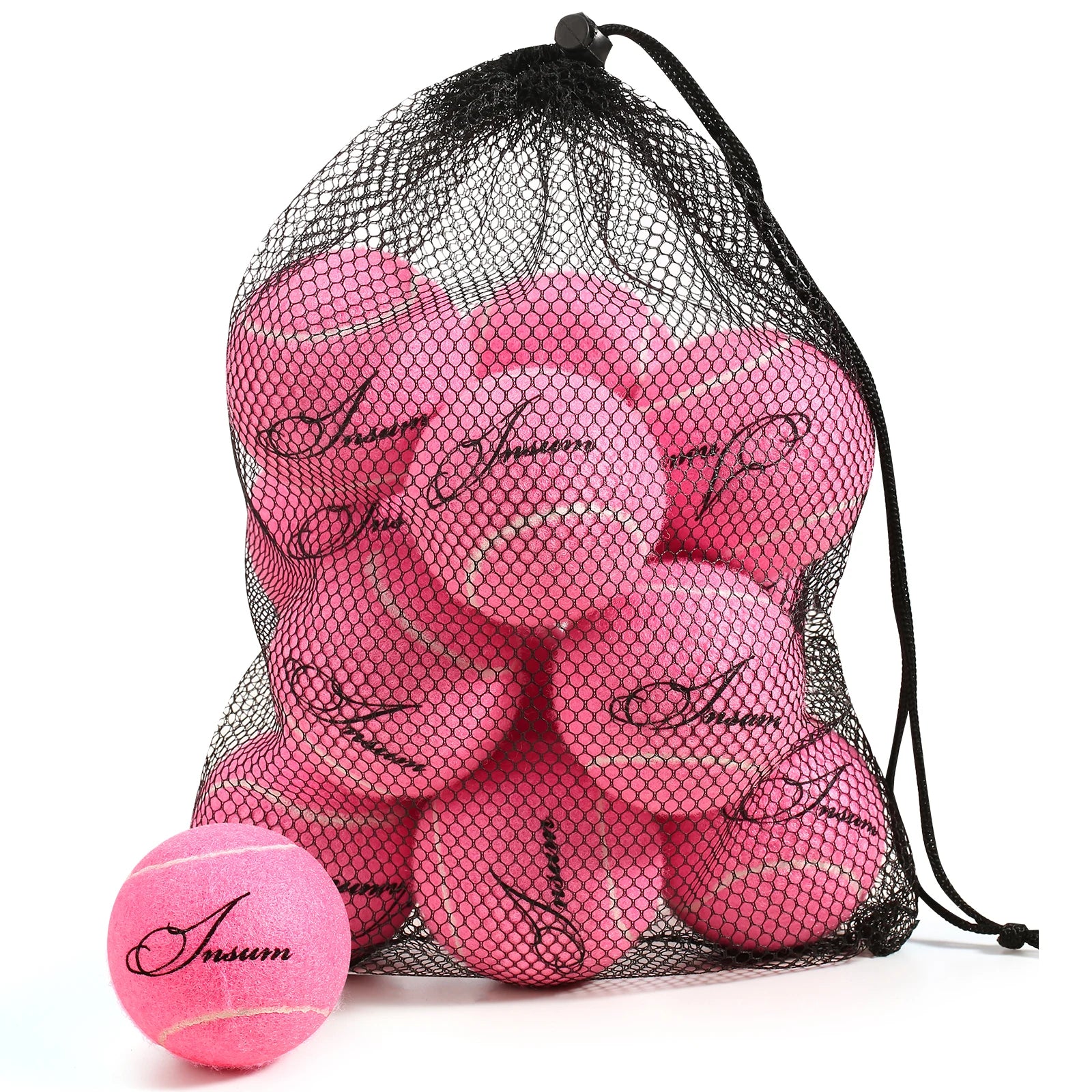 Pet Dog Tennis Ball 12Pcs/Mesh Bag for Easy Carry Multiple Color Options Advanced Training for Beginner Practice Dog Toy