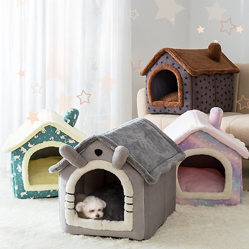  Four Seasons Universal Plush Doghouse/Dog Bed for (Indoors)