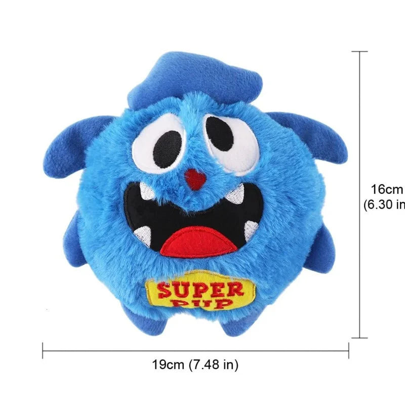 Interactive Monster Plush Giggle Ball Shake Crazy Bouncer Dog Toy Exercise Electronic Toy for Puppy Motorized Entertainment Pets