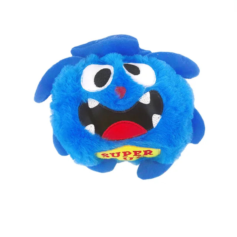 Interactive Monster Plush Giggle Ball Shake Crazy Bouncer Dog Toy Exercise Electronic Toy for Puppy Motorized Entertainment Pets