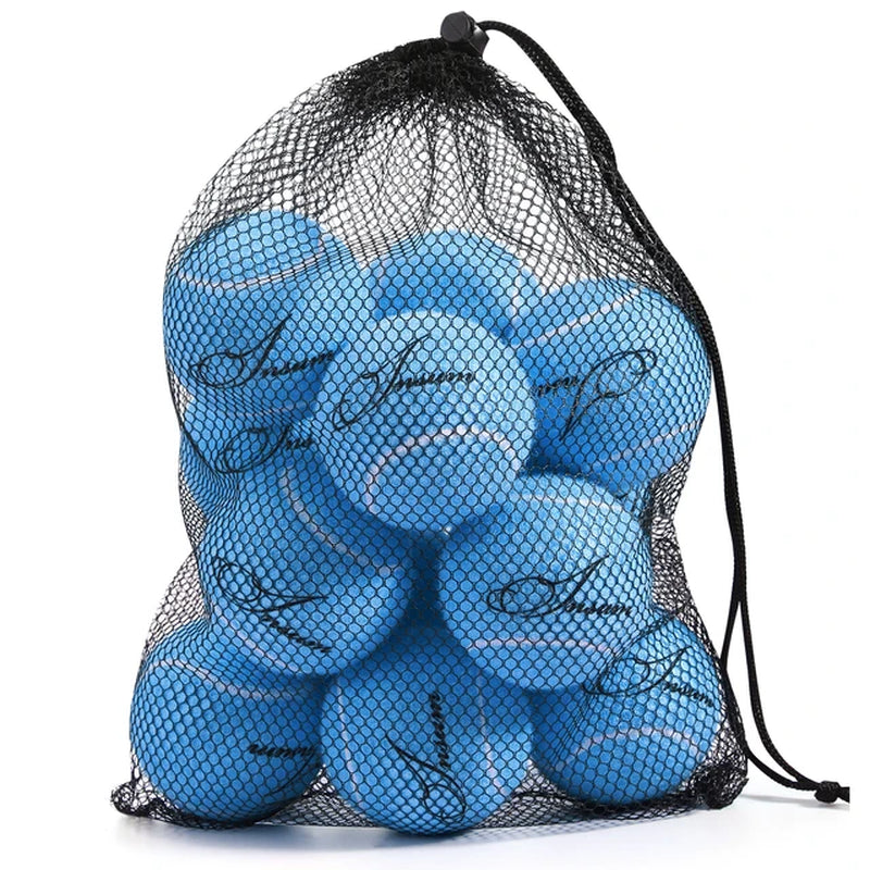 Pet Dog Tennis Ball 12Pcs/Mesh Bag for Easy Carry Multiple Color Options Advanced Training for Beginner Practice Dog Toy