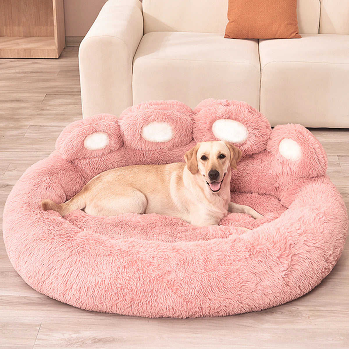  Paw Shape Washable Plush Dog Sofa Bed