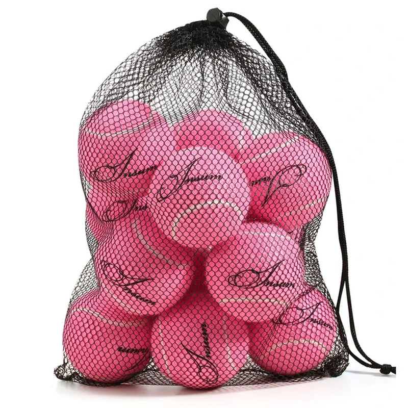 Pet Dog Tennis Ball 12Pcs/Mesh Bag for Easy Carry Multiple Color Options Advanced Training for Beginner Practice Dog Toy