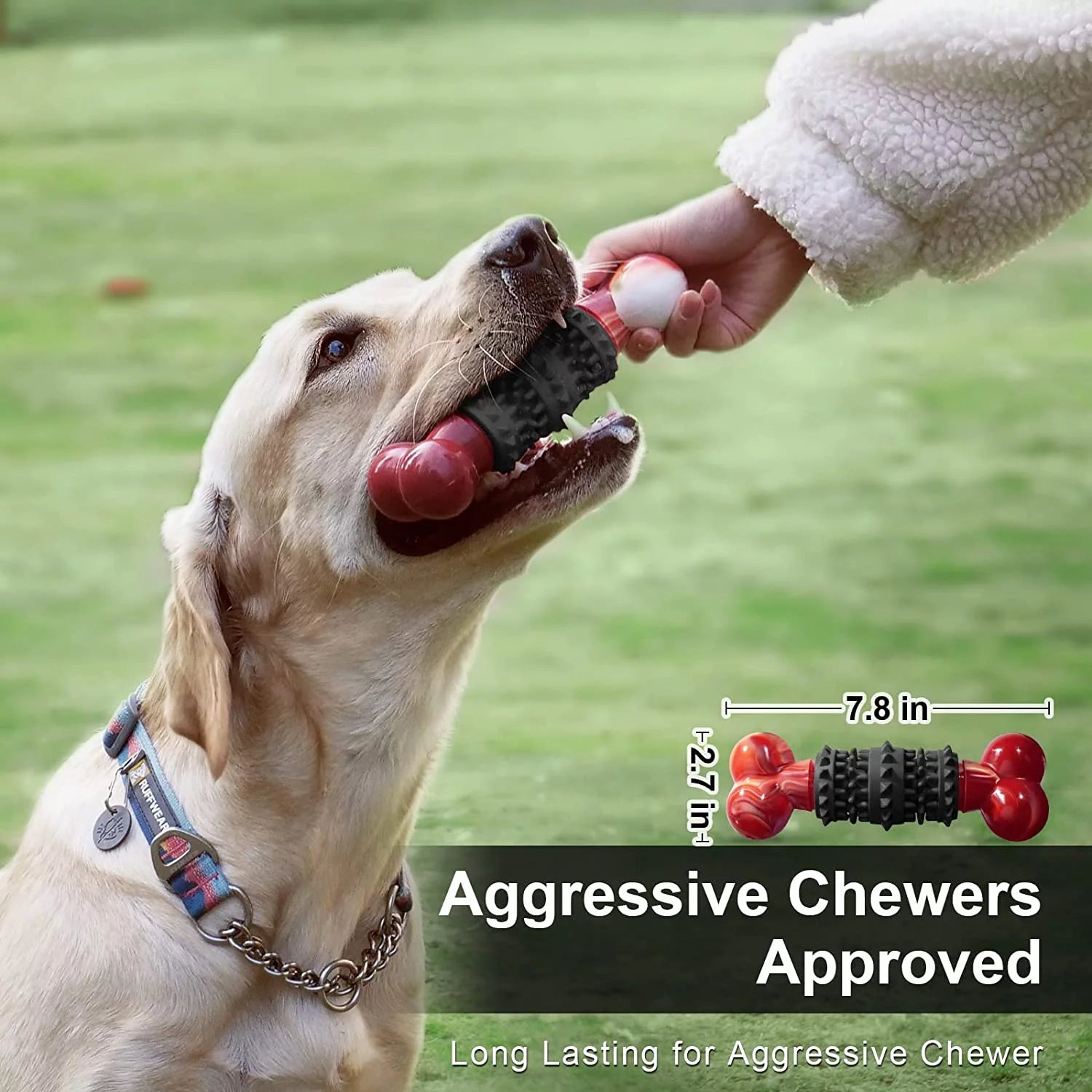 Dog Toys for Aggressive Chewers, Interactive Dog Puzzle Toys Rubber Dog Birthday Chew Toy, Puppy Chew Toys