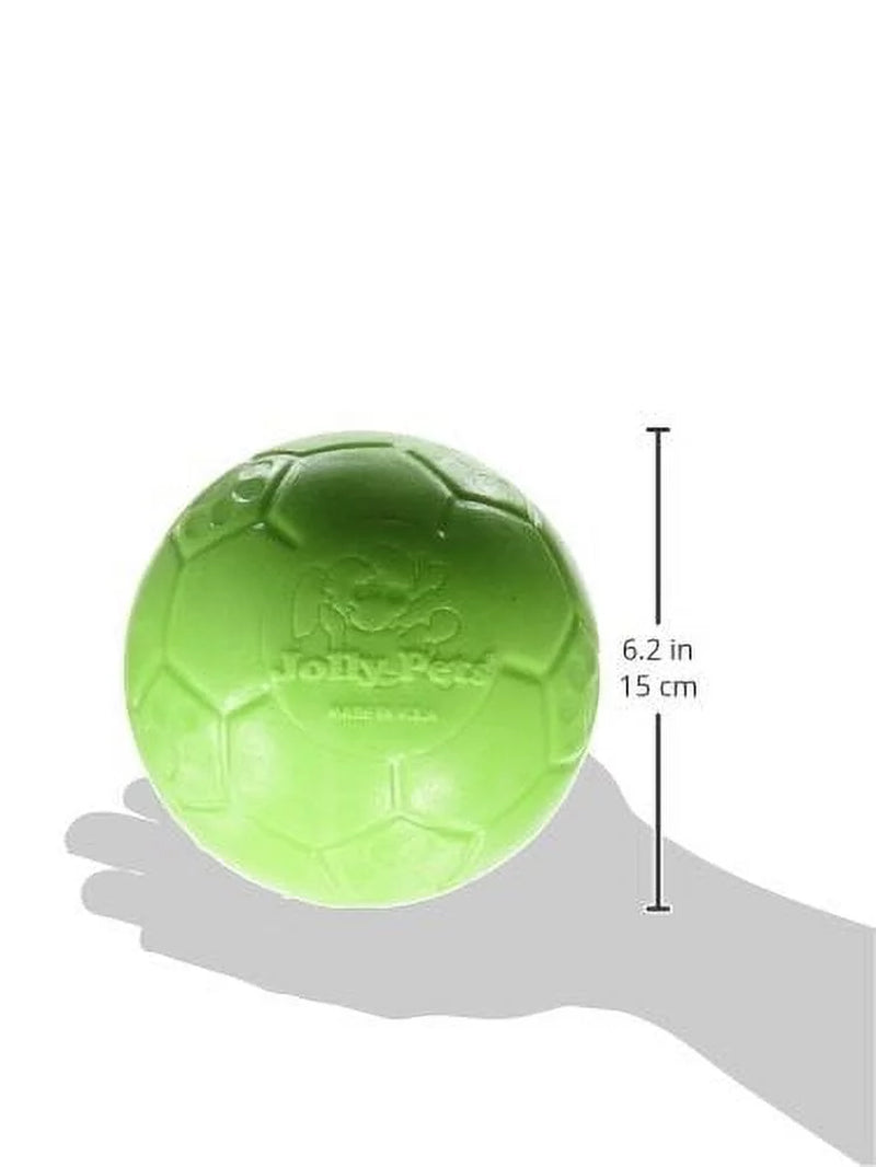 Green 6 In" Apple Scented Rubber soccer ball Chew Toy