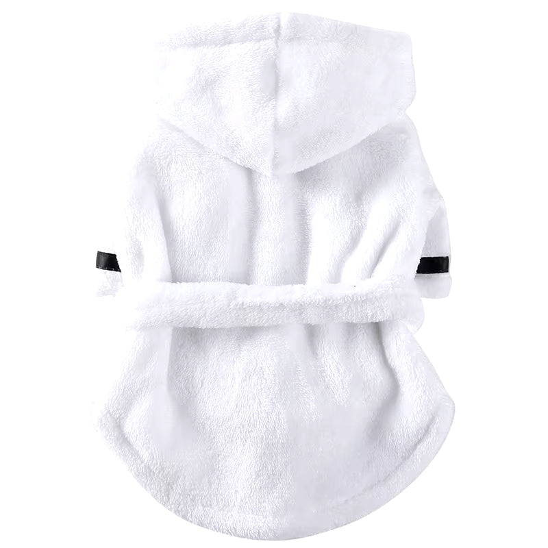 Pet Dog Towel Pajama with Hood Thickened Luxury Soft Cotton Hooded Bathrobe Quick Drying and Super Absorbent Dog Bath Towel