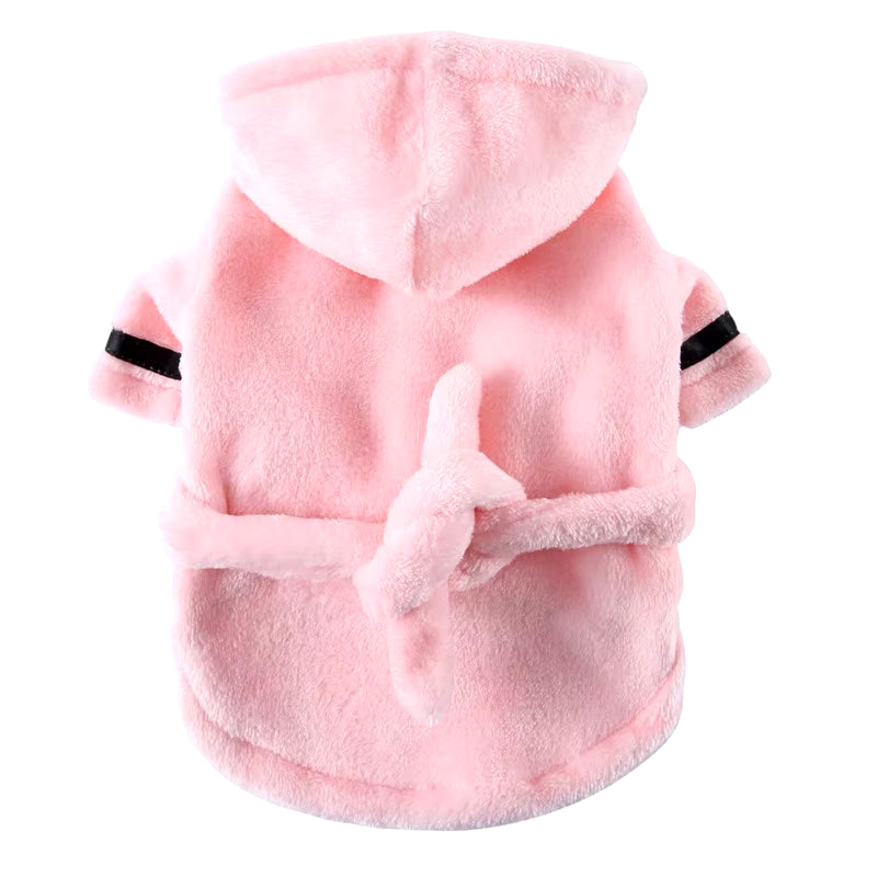 Pet Dog Towel Pajama with Hood Thickened Luxury Soft Cotton Hooded Bathrobe Quick Drying and Super Absorbent Dog Bath Towel