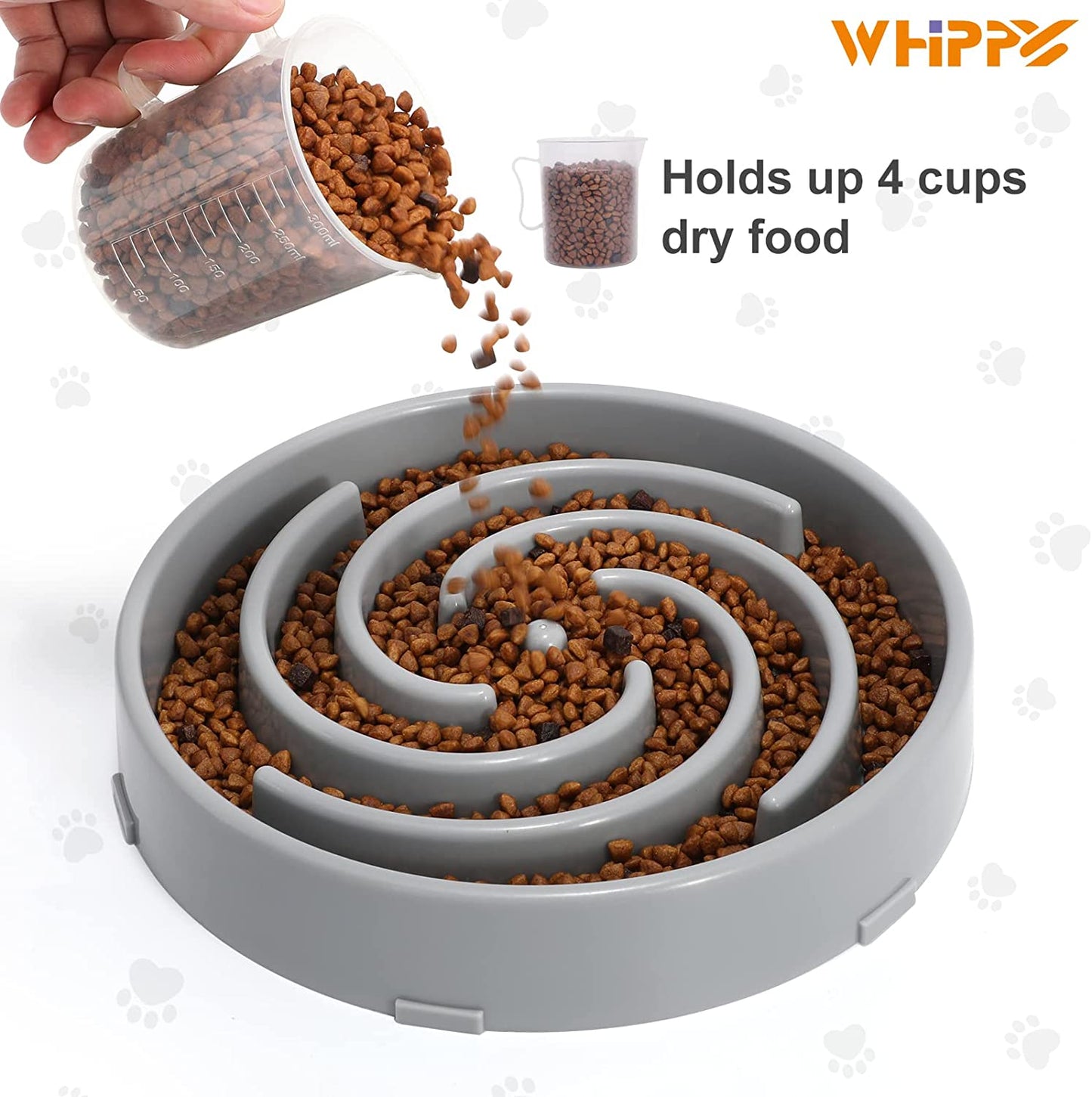 Non-Slip Maze Puzzle Slow Feeder Dog Bowl for Large and Medium Dogs 