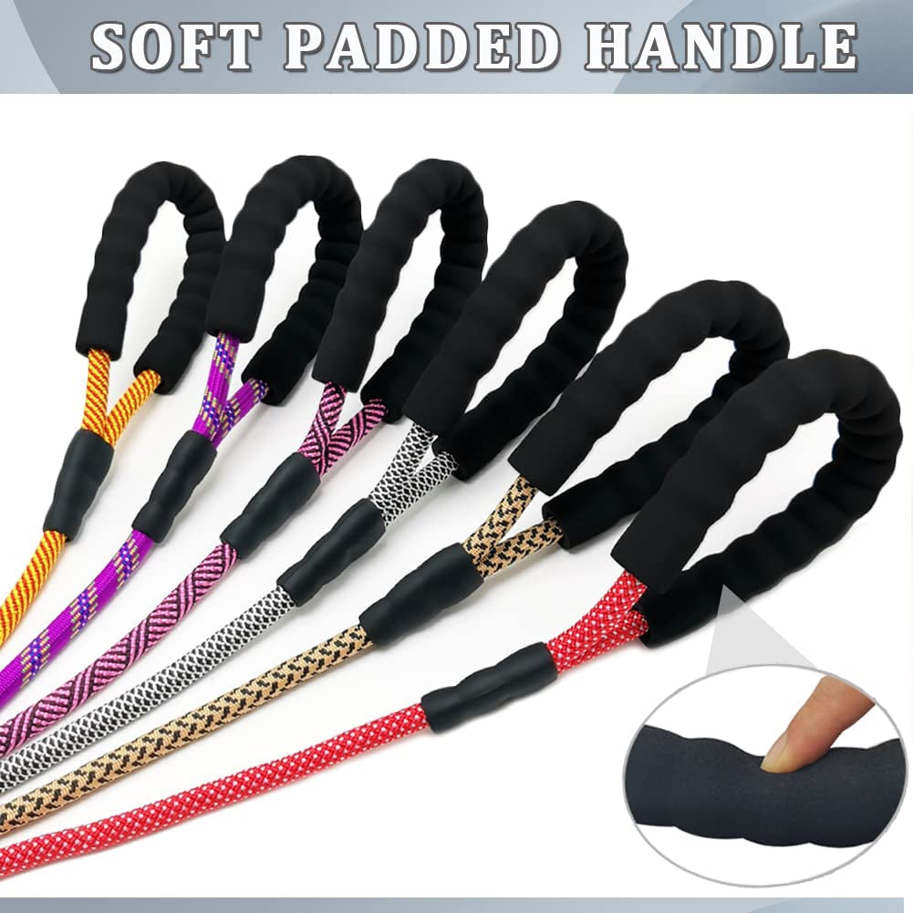  6ft Heavy Duty Rope Dog Leash, Soft Padded Handle 